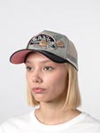 Бейсболка VON DUTCH арт. VD/1/CT/PATCHES/13 (светло-серый / черный)